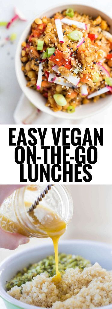 Easy Vegan On-the-Go Lunches: Perfect for work or school, these healthy plant-base