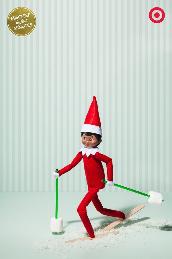 Elf on the Shelf Goes Skiing