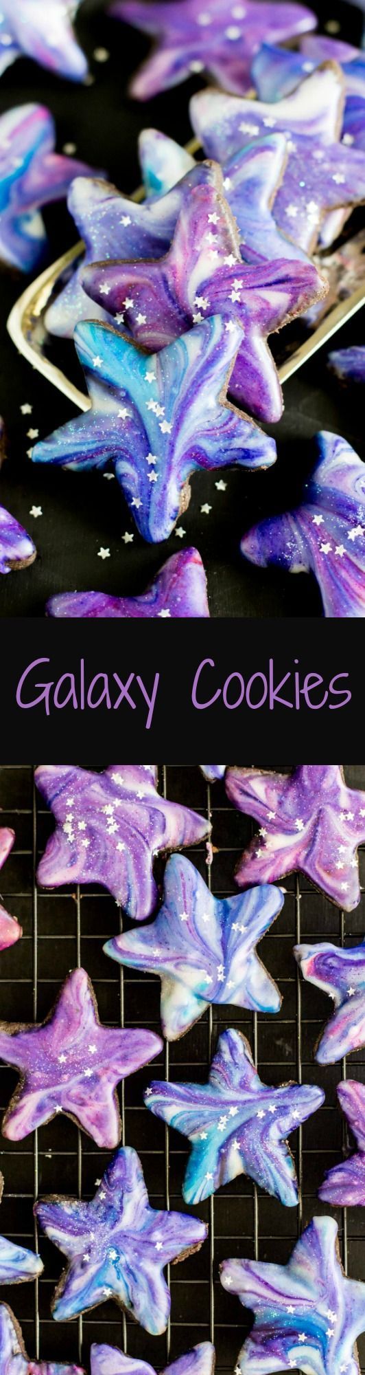 Galaxy Cookies!  These are BEAUTIFUL and not very hard to make!  via SugarSpunRun