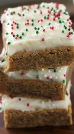Gingerbread Bars with Eggnog Cream Cheese Frosting