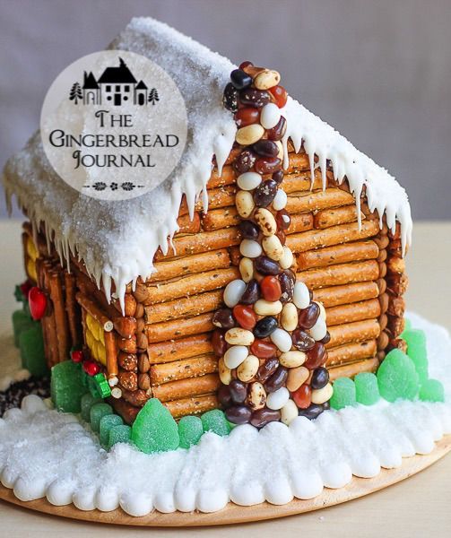 gingerbread house log cabin – great tutorial, www.gingerbreadjo…