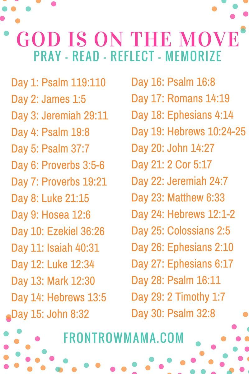 God is on the Move – 30 Day Scripture Writing Plan. Set aside 20 minutes a day to