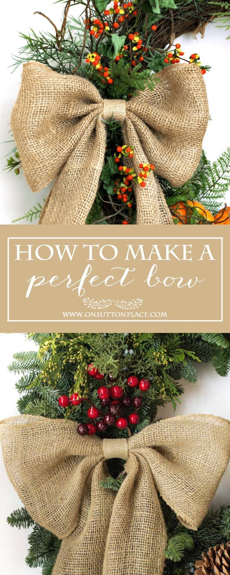 How to Make a Perfect Burlap Bow | Easy tutorial to make a perfect bow every time.
