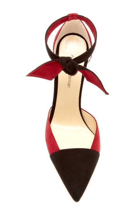 Lady Like Suede Pumps with Knotted Ankle Strap by Alexandre Birman Now Available o