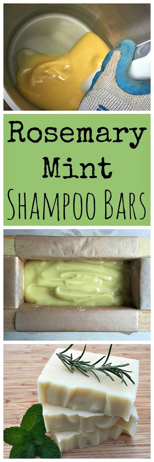 Learn how to make these awesome homemade rosemary mint shampoo bars!