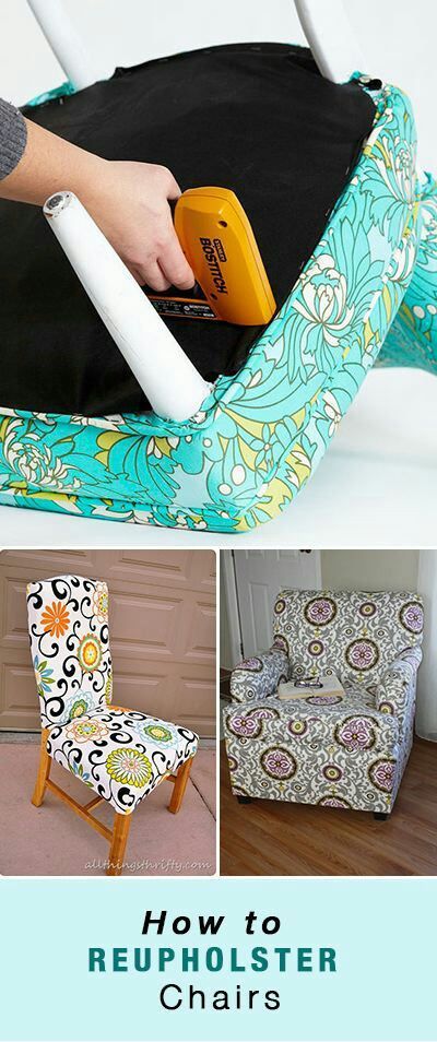 Learn how to reupholster a chair in an quick, easy and inexpensive way.