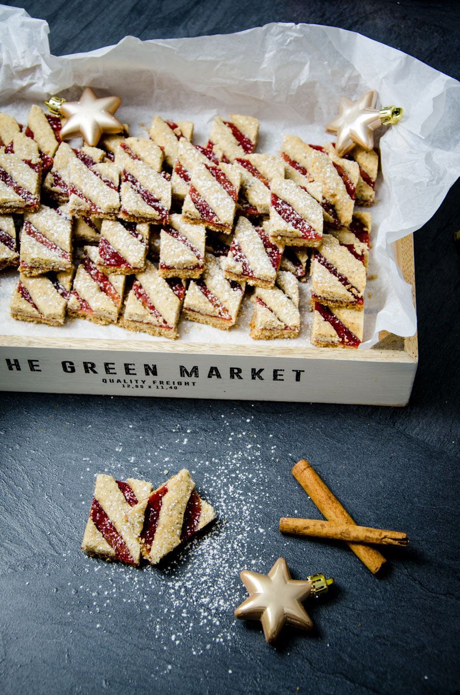 “Linzer” Christmas Cookies. Delicious short pastry cookies with cinnamon