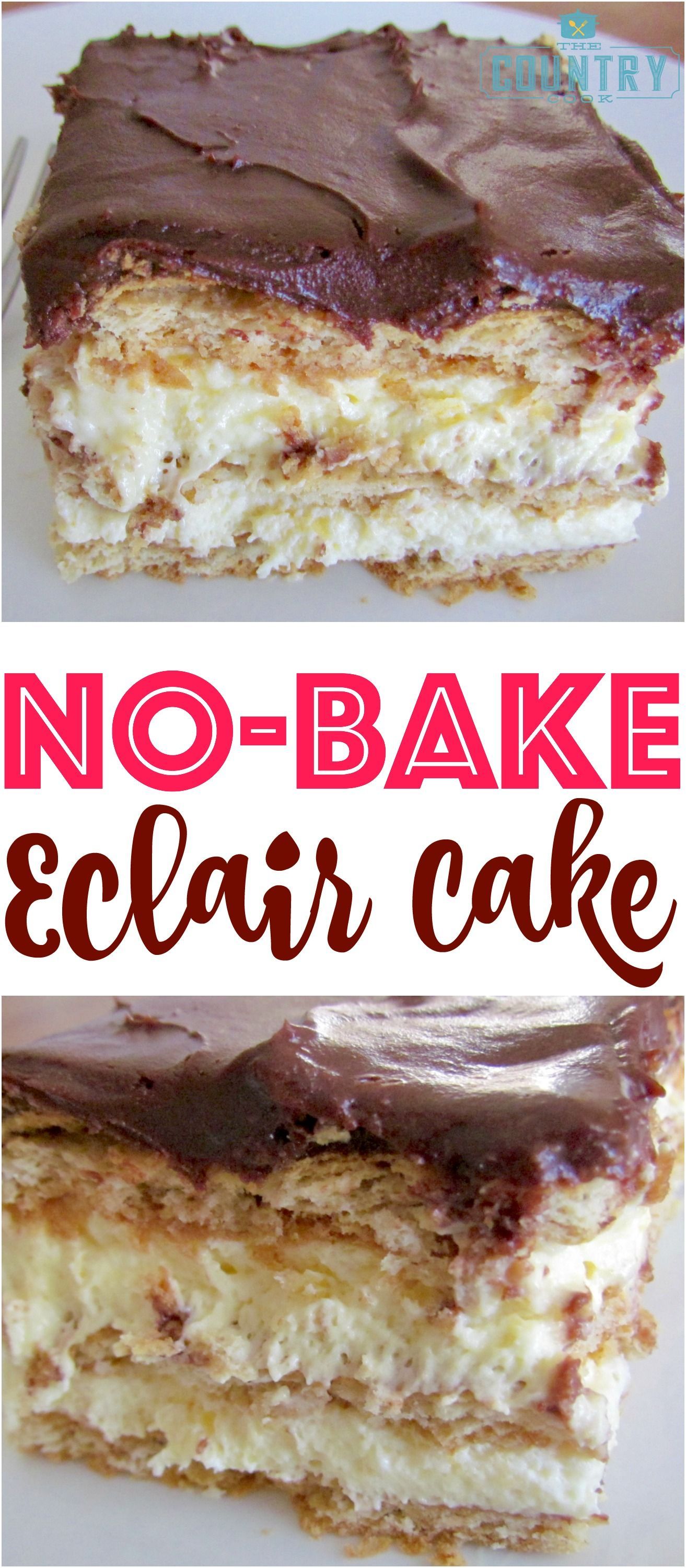 No-Bake Eclair Cake is a dessert that is so easy to make but the flavors come toge