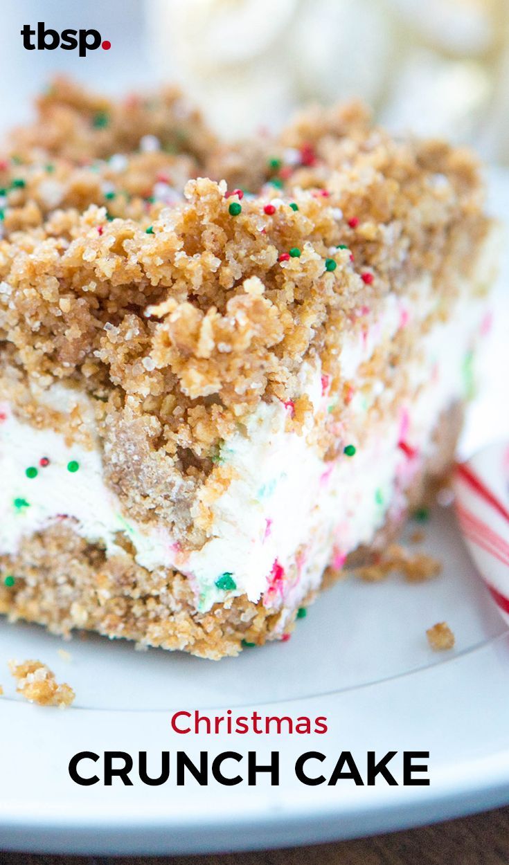 Our classic frozen crunch cake, made extra festive for Christmas with a kiss of al