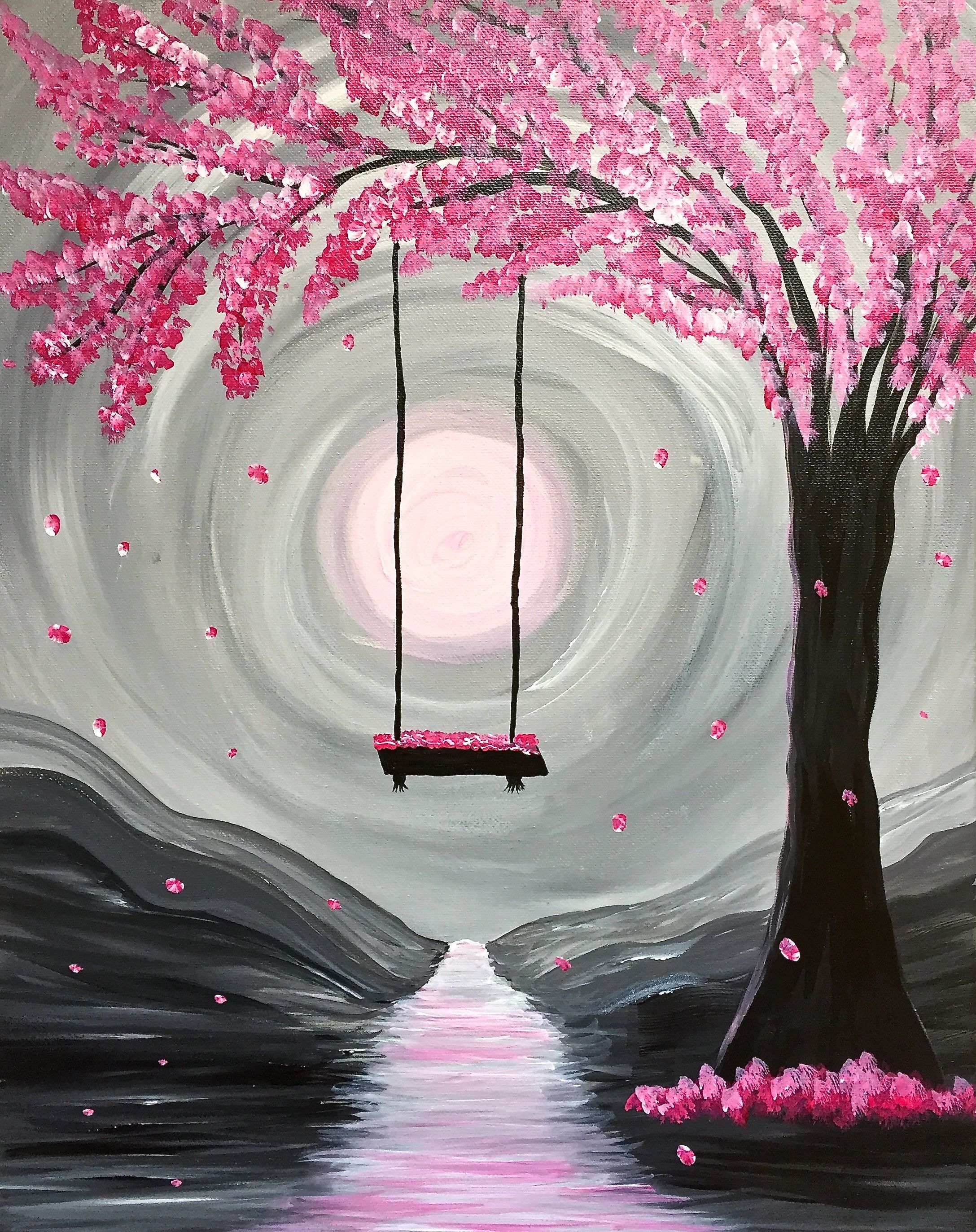 Paint Nite – Whimsical Spring Blossoms