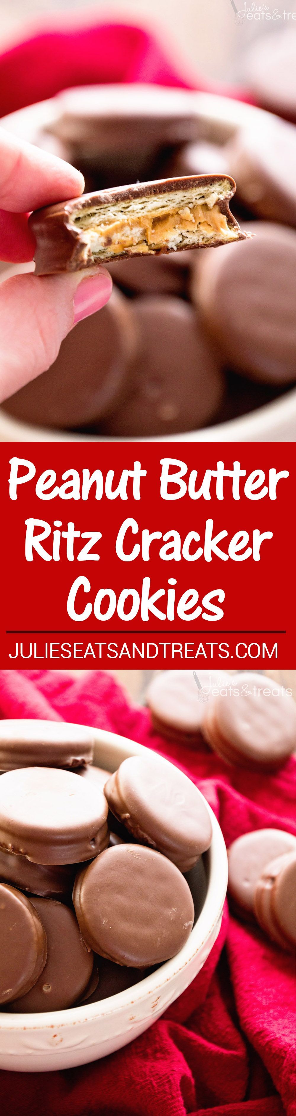 Peanut Butter Ritz Cookies ~ Our FAVORITE treats for the holidays! Easy Christmas