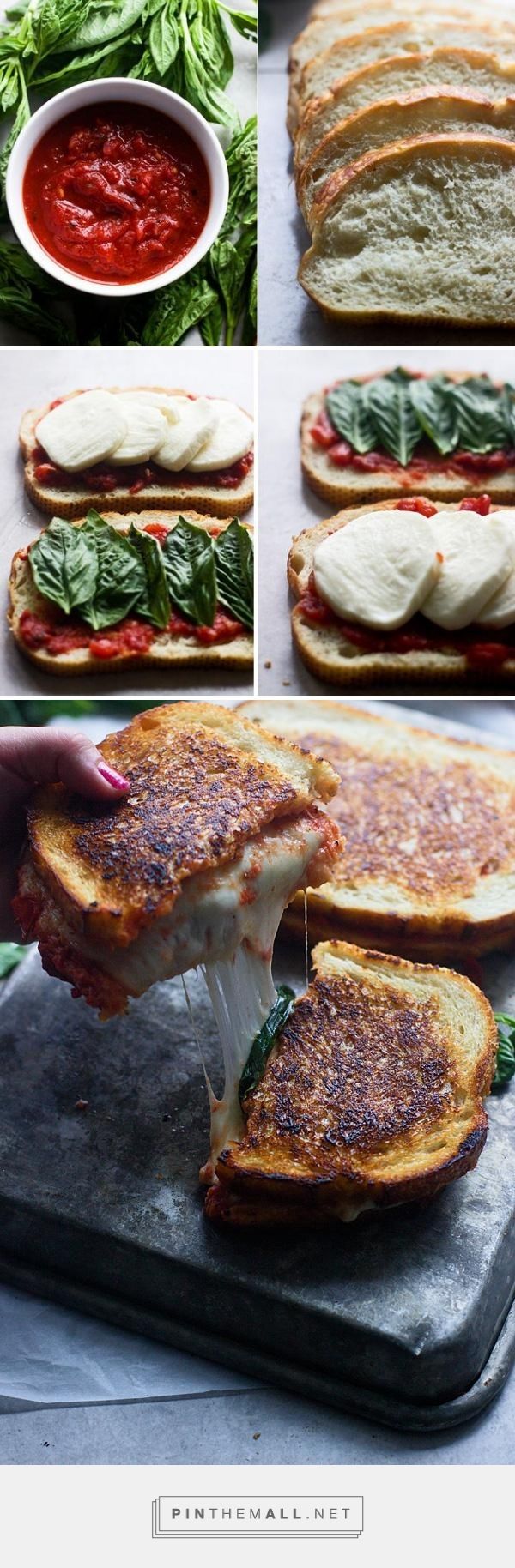 Pizza Margherita Grilled Cheese  (www.cookingforkee…)