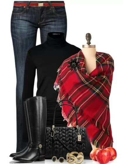 Pop of plaid! Soft flannel…not itchy and stiff.