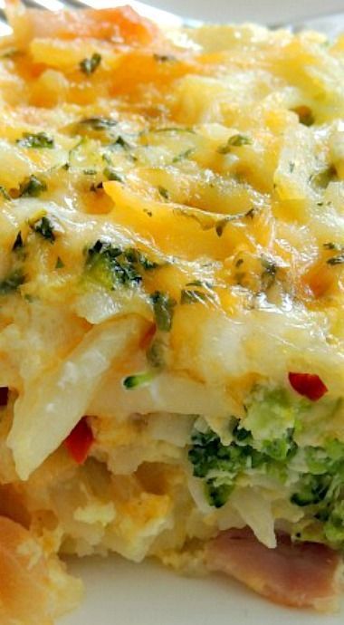 Potato, Broccoli & Pepper Jack Egg Breakfast Casserole Recipe. Gluten Free!