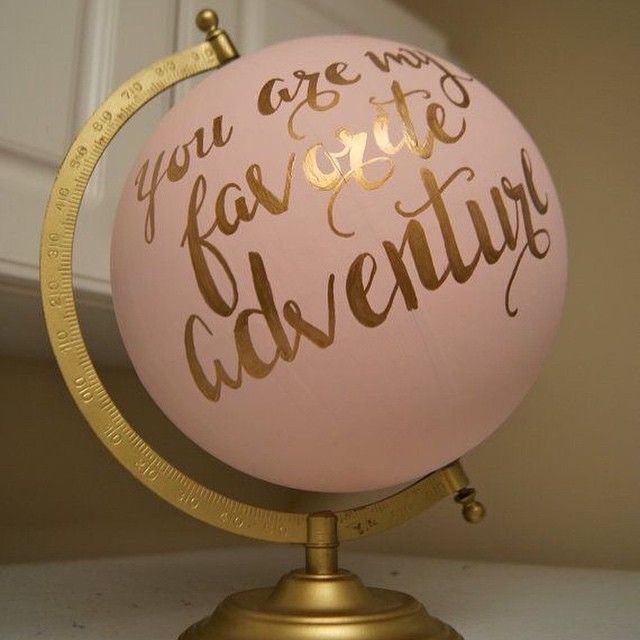 Revamp an old thrift store globe by painting it :)