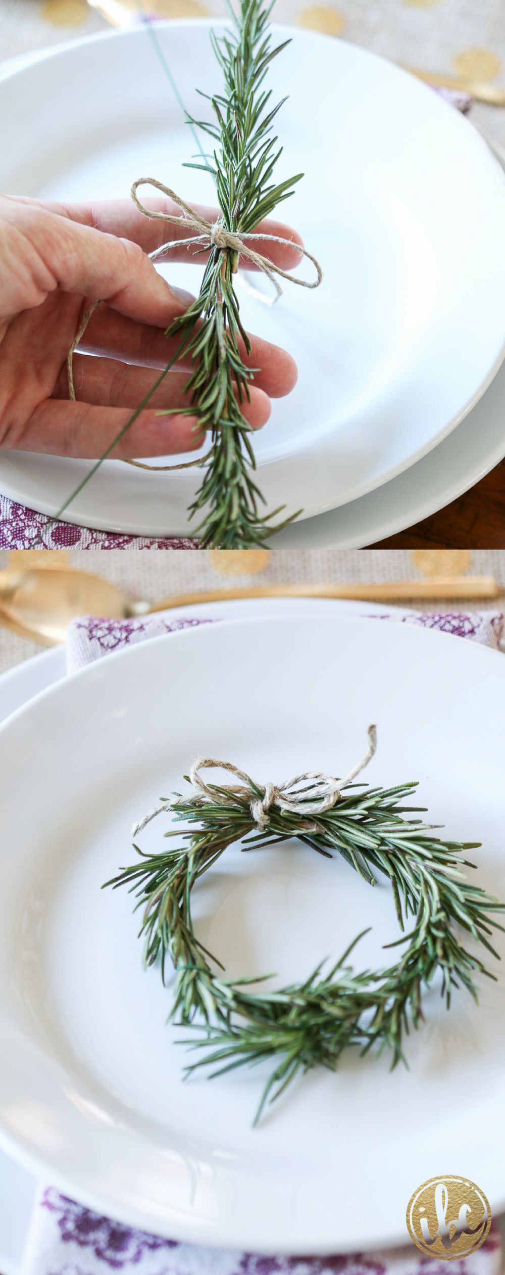 Rosemary Wreath – thanksgiving table decor