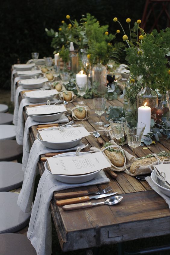 Rustic table setting / Mesa rústica