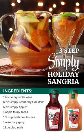 Simply Fruit Punch® Sangria – A pitcher of sangria will add instant cheer to your