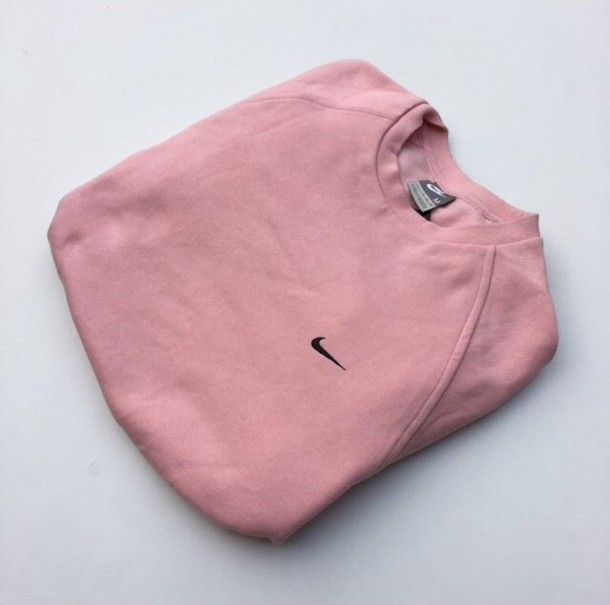 Sweater: pink nike vintage crewneck jumper pink dusty pink