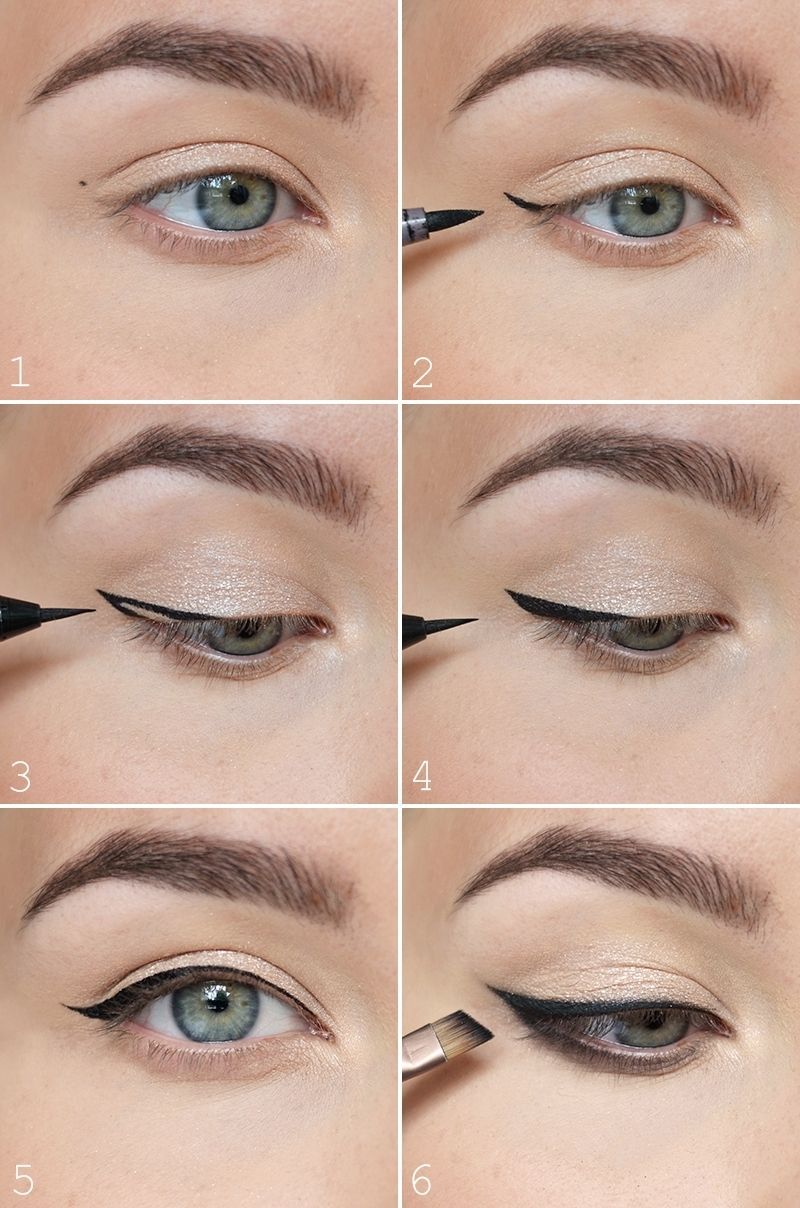 The most easiest way to do a winged eyeliner ♥ – NUDE | Lily.fi