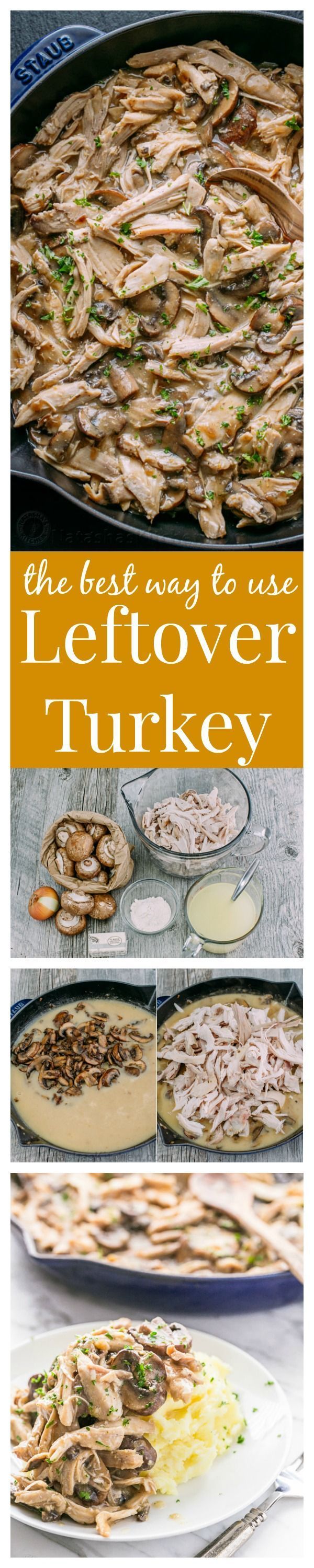 This Leftover Turkey recipe is by far my favorite way to use up leftover turkey! T