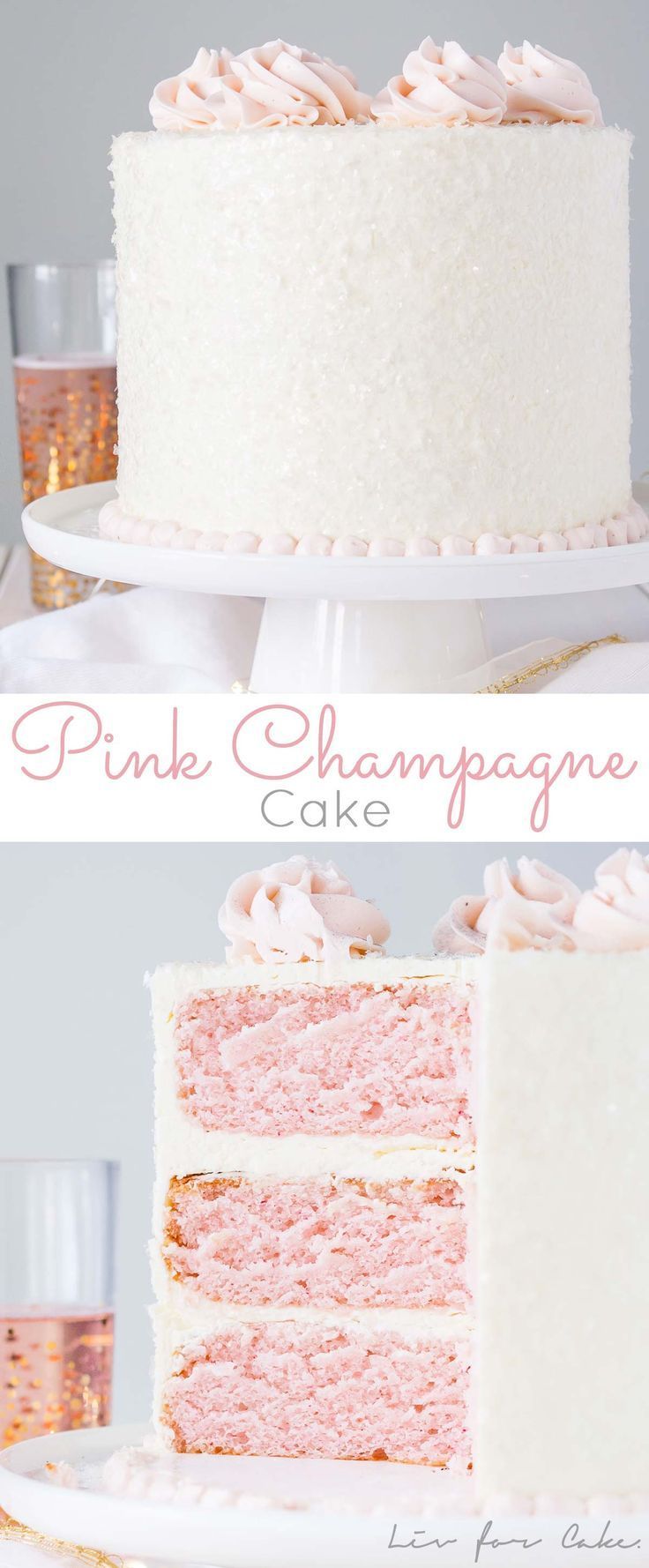 This Pink Champagne Cake is the perfect way to celebrate any occasion or holiday!
