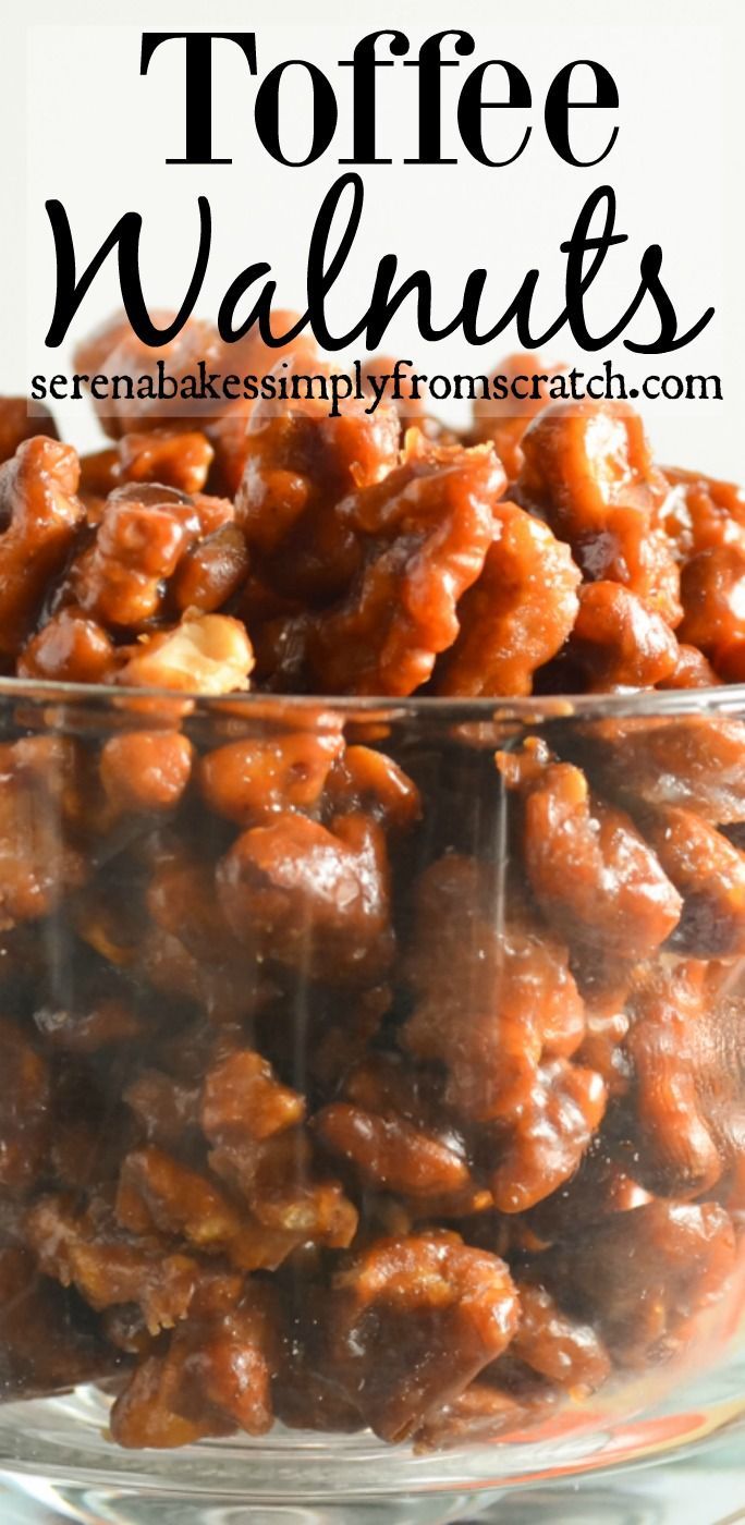 Toffee Walnuts makes a wonderful addition to holiday candy trays.