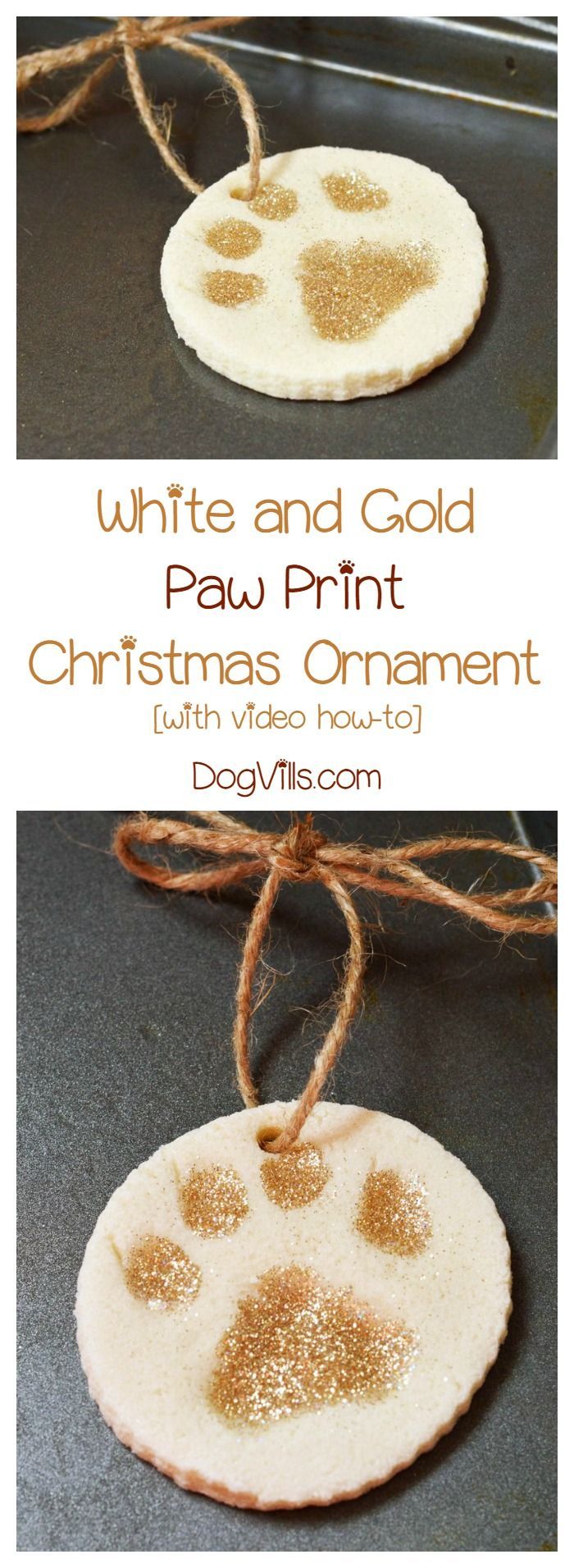 Turn your dogs’ paws into cute Christmas decorations with our paw print Christma