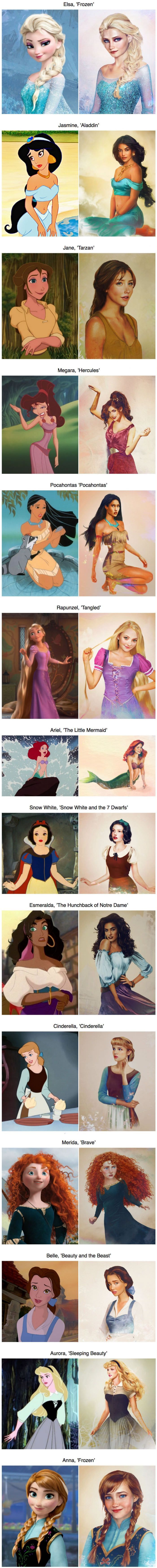 What the real Disney princesses looked like (By Jirka Väätäinen)