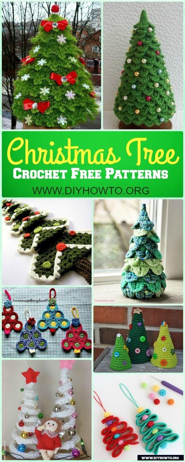 Wonderful Collection of Mini Crochet Christmas Tree Free Patterns for Holiday Deco