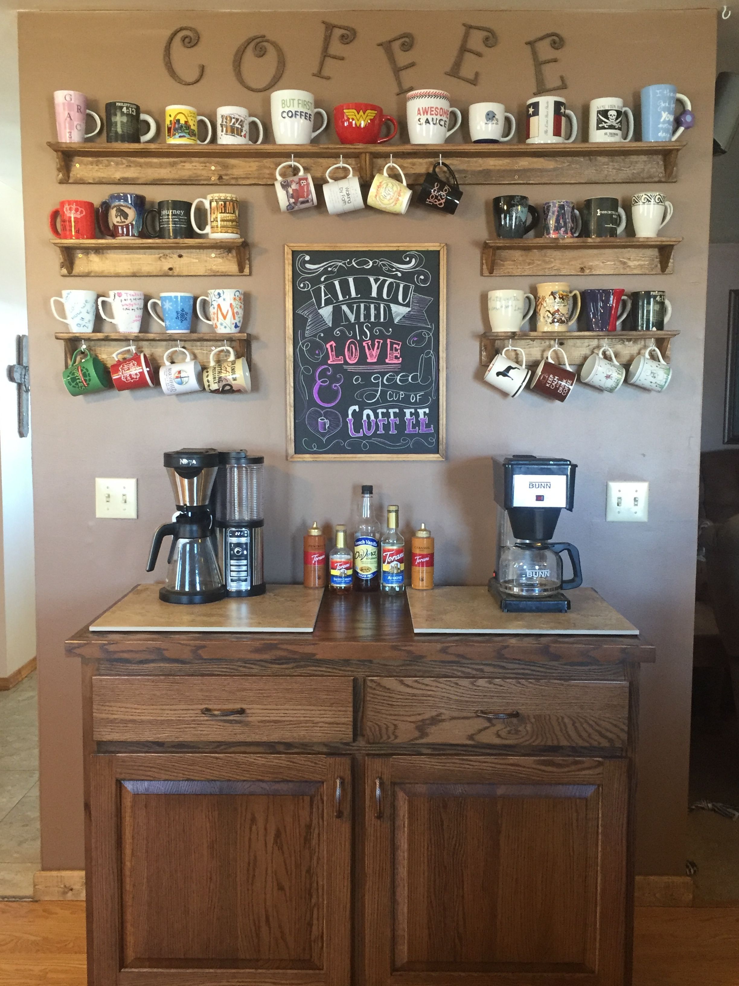 Yes my coffee bar is finally complete!!!