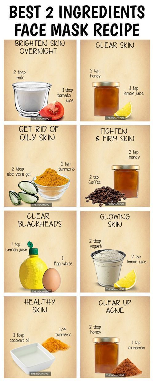 10 Amazing 2 ingredients all natural homemade face masks