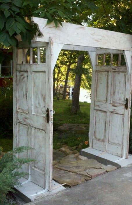 11 Gorgeous Garden Arbors Made From Old Doors