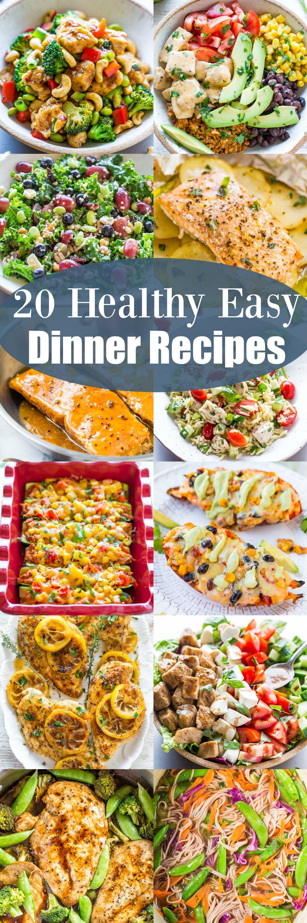 20 Healthy Easy Dinner Recipes – Looking for healthy, easy recipes that taste GREAT and everyone in the family will love? Plenty