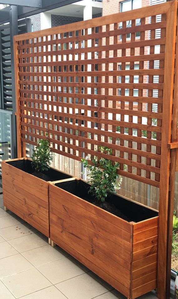 2x Timber Garden Planter Box for balconies, terrace and patios