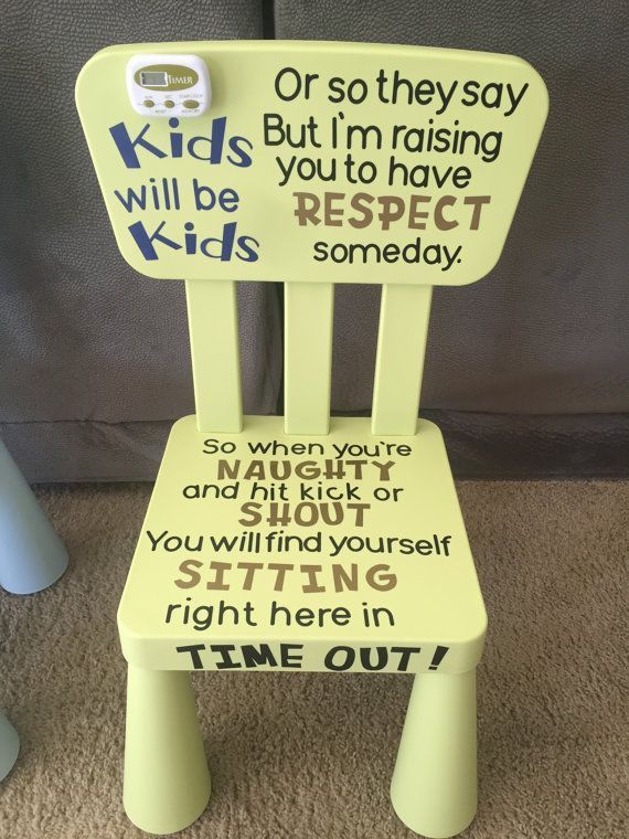 Adorable Kids Time Out chair for your little one when the kids are naughty! Perfect for the terrible twos.. and threes… and
