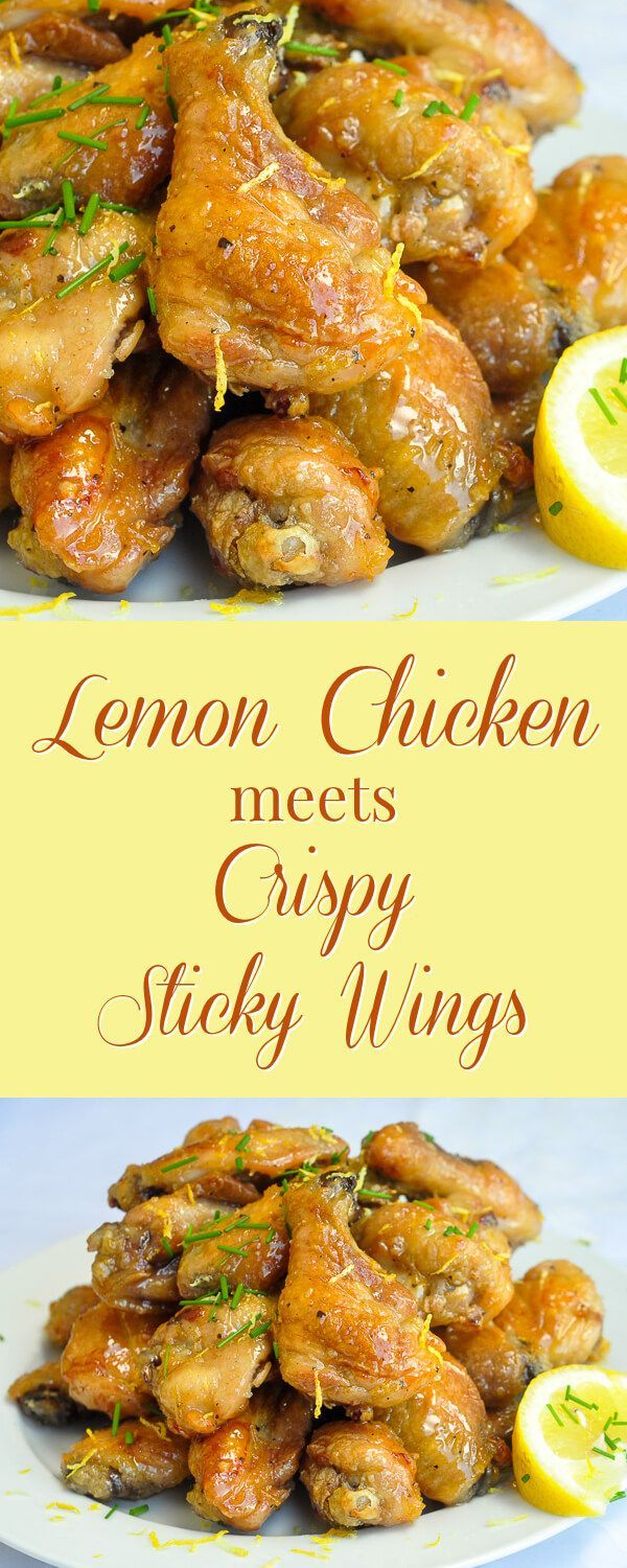 Baked Honey Lemon Glazed Wings – everyone loves crispy sticky wings and everyone loves lemon chicken. Why not combine them both in