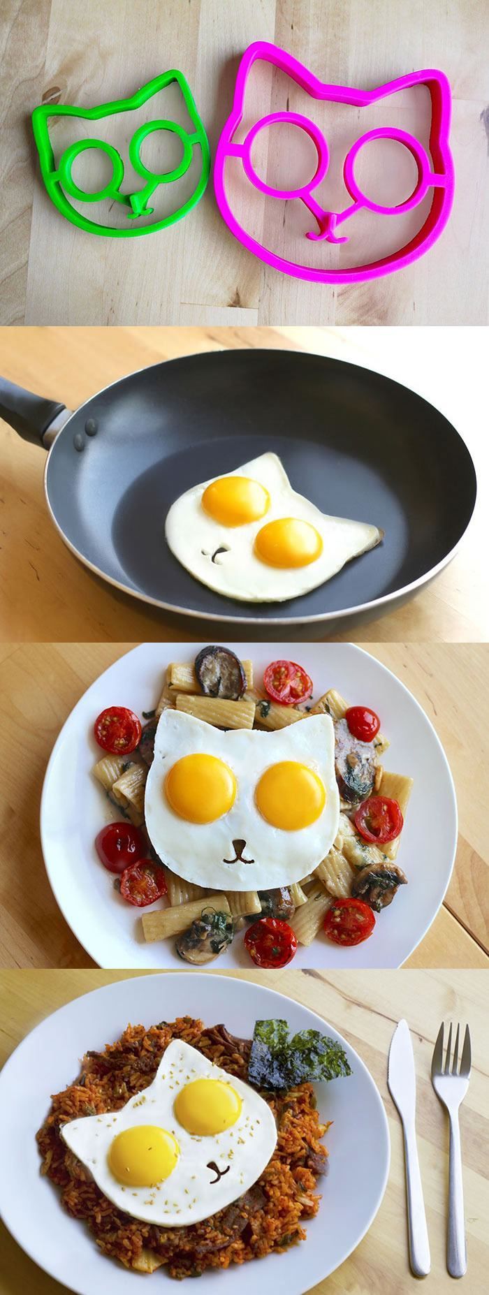 Cat-Shaped Egg Mold Lets You Make Breakfast Kitty-Side Up. www.foodandwine.c… www.kickstarter.c…