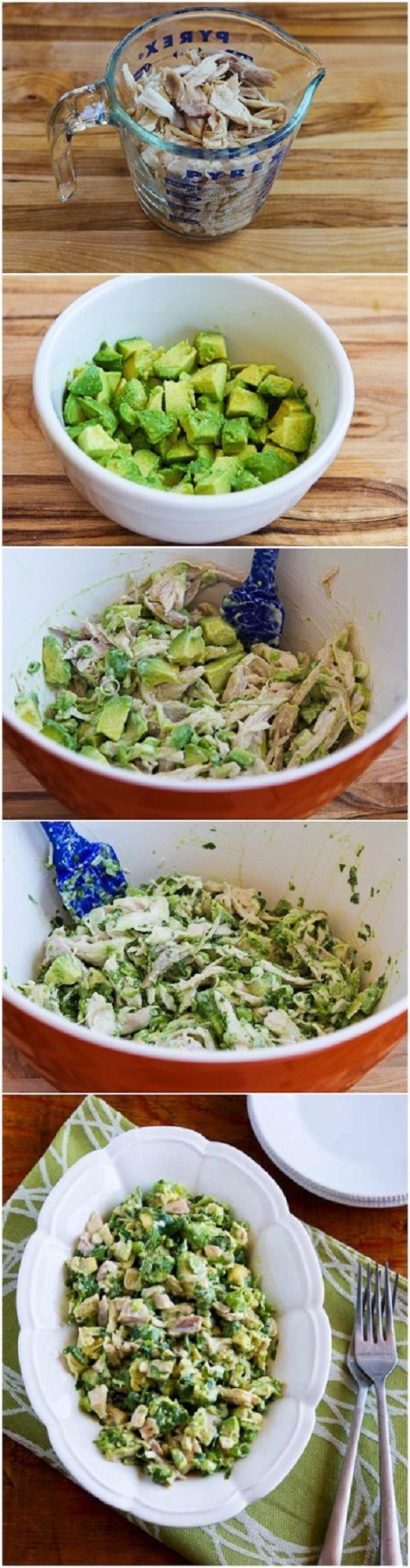 Chicken and Avocado Salad with Lime and Cilantro Recipe. Sub Greek yogurt instead of mayo and this works for the 21 Day Fix!