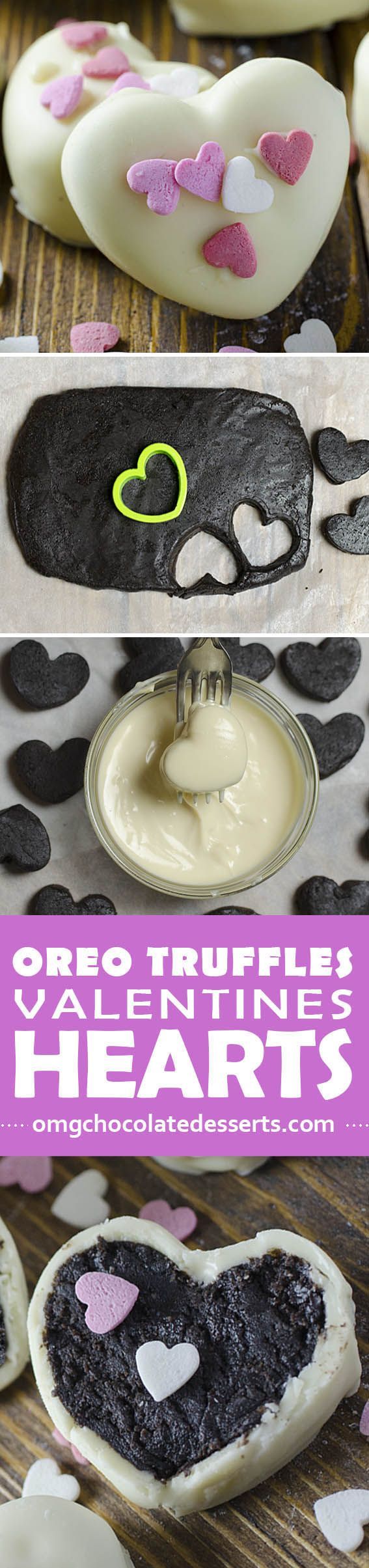 Co cute and creative Valentines idea! Heart shaped Oreo Truffles. My next Valentines treat project.