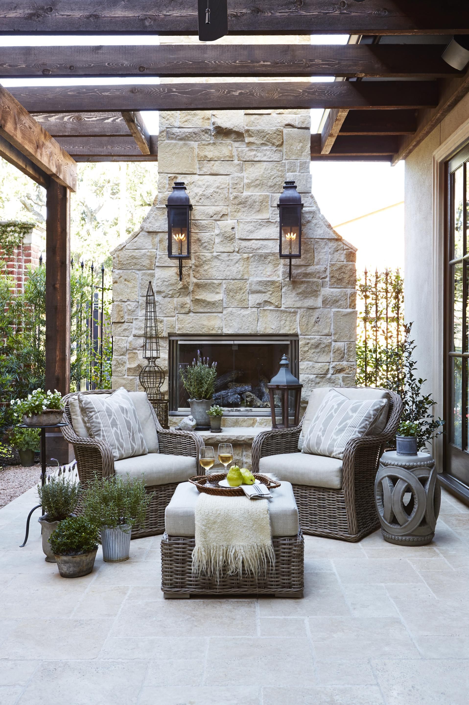 Cozy French country outdoor nook