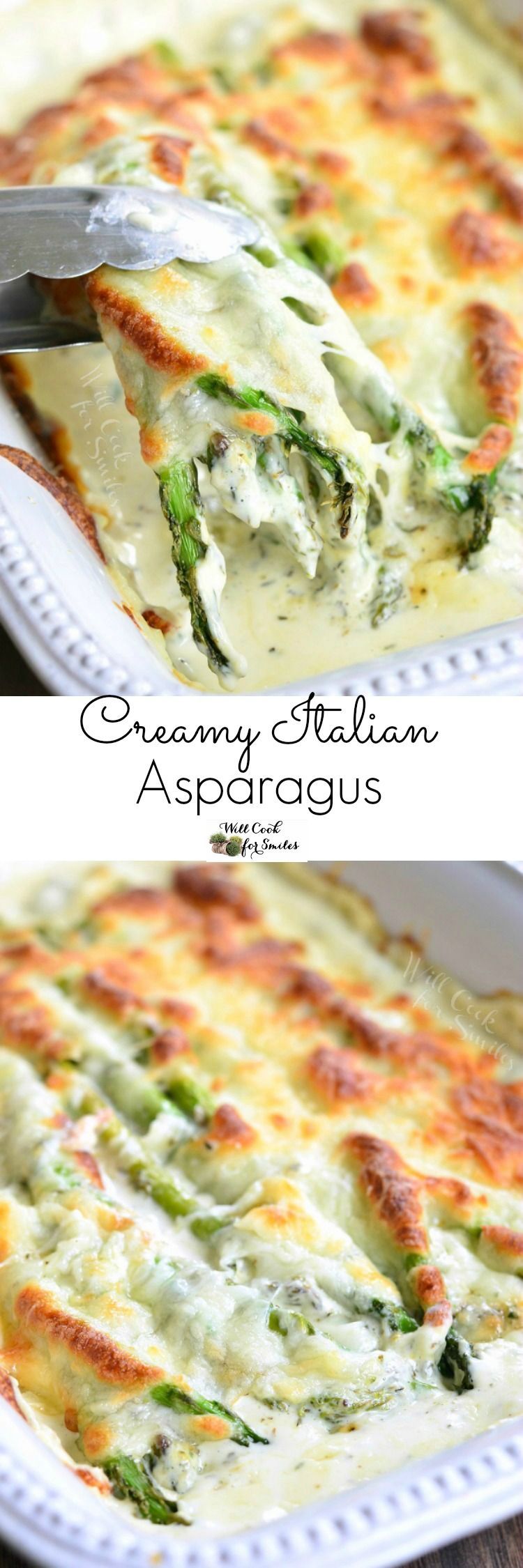 Creamy Italian Asparagus. Its creamy, its cheesy, its full of herbs