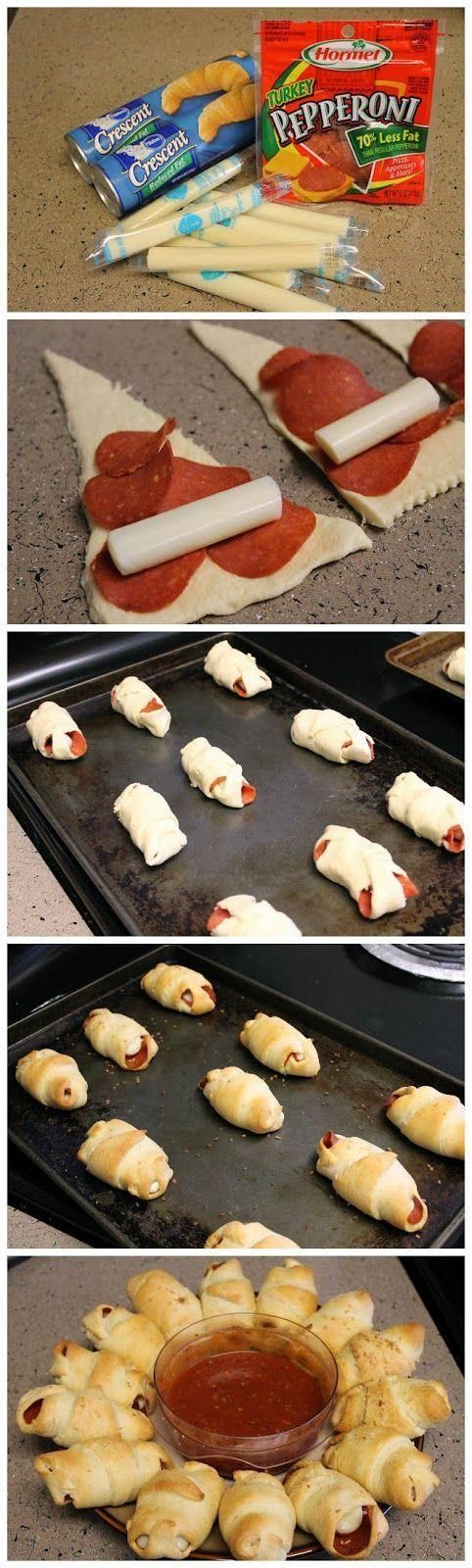 *Crescent Pepperoni Roll-Ups would be perfect for appetizers. Kids will totally ea