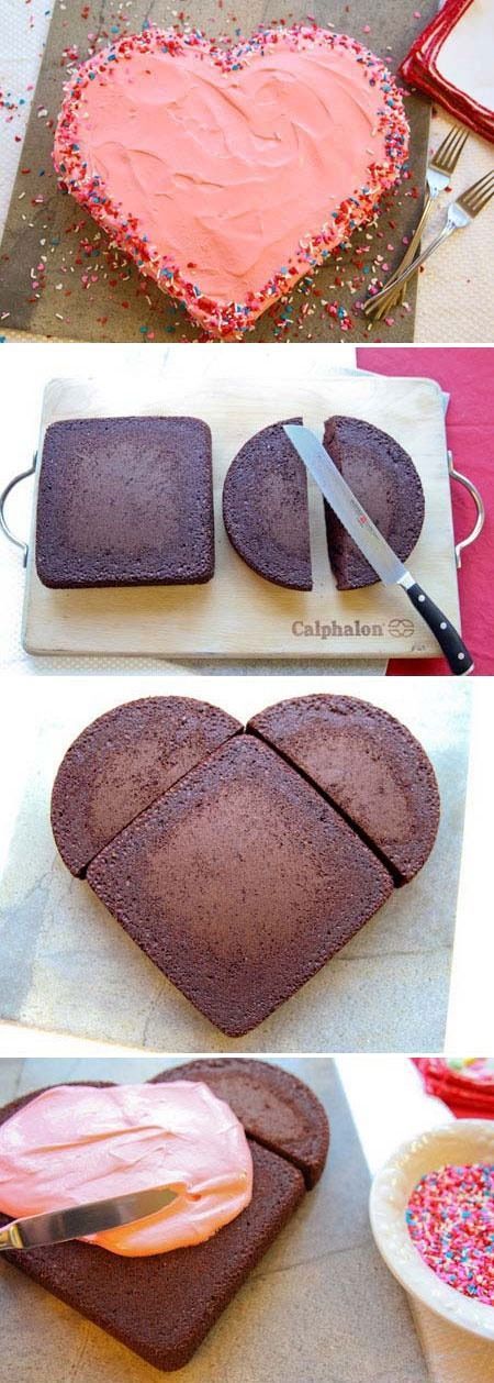 DIY Heart Cake ♥ Great for any occasion! Click here for more DIY inspiration!