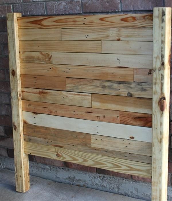 DIY Pallet Queen Sized Headboard -   DIY Wood Pallet Wall Paneling