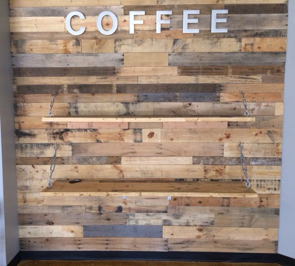 Wood Pallet Accent Wall -   DIY Wood Pallet Wall Paneling