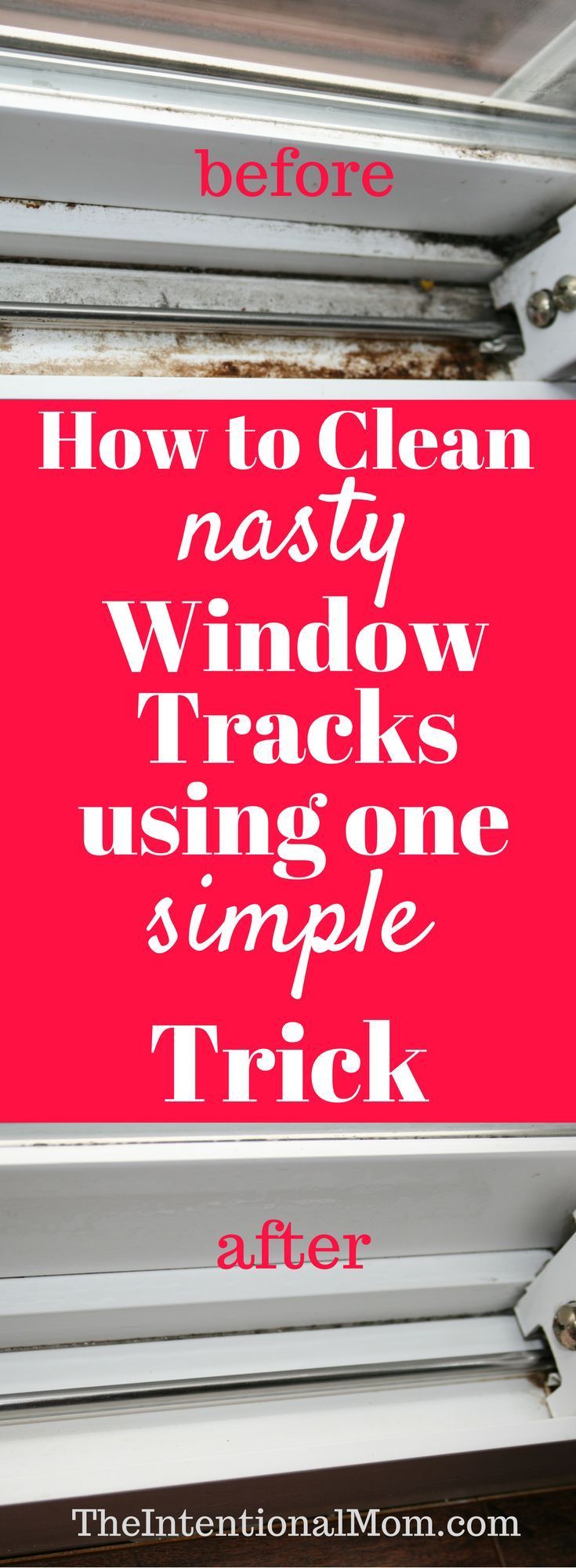 Do you need to clean your nasty window tracks? They can get ugly fast, and no one really likes to clean them. Heres the one simple