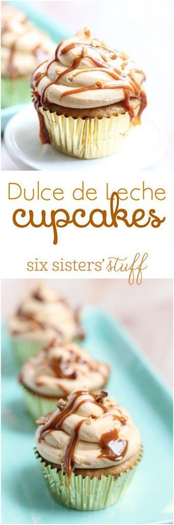 Dulce de Leche Cupcakes on Six Sisters Stuff | Well, the other day when I was walking past a bakery here in downtown LA and saw
