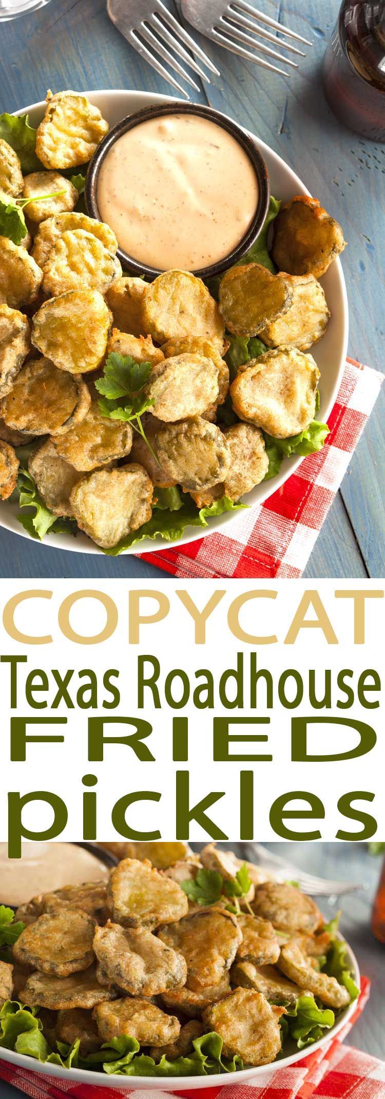Easy Deep Fried Pickles Recipe is the best appetizer around. Its a copycat Texas Roadhouse Fried Pickles recipe that is amazing.
