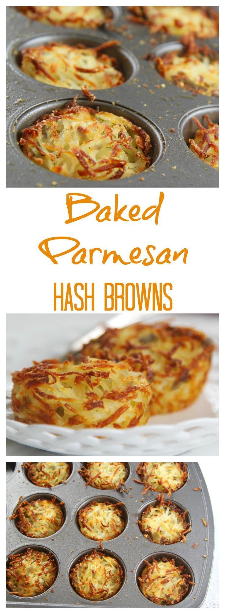Easy parmesan hash browns baked in muffin cups for crispy edges and soft centers. Prep the night before and bake in the morning